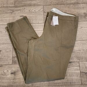 J Jill Live in Chino Womens Pants Size 14 Moss NWT